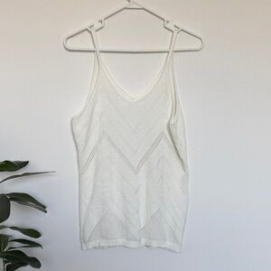 White Knit Women's Top